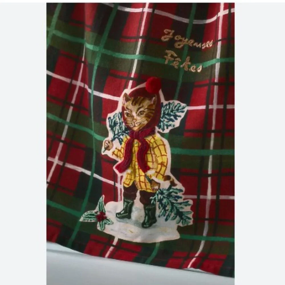 Anthropologie Nathalie Lete Holiday Dish Towel - NWT